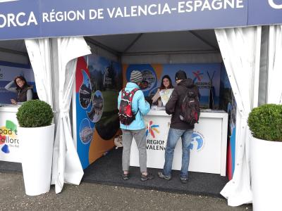 Estand de la Comunitat Valenciana en el Open de Francia